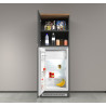 Meuble pour frigo encastrable 60 cm anthracite mat/chêne wotan Solena