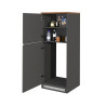 Meuble pour frigo encastrable 60 cm anthracite mat/chêne wotan Solena