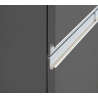 Meuble pour frigo encastrable 60 cm anthracite mat/chêne wotan Solena