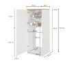 Meuble pour frigo encastrable 60 cm anthracite mat/chêne wotan Solena