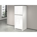 Meuble pour frigo encastrable 60 cm blanc/béton Solena