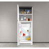 Meuble pour frigo encastrable 60 cm blanc/béton Solena