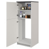 Meuble pour frigo encastrable 60 cm blanc/béton Solena