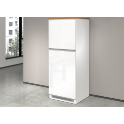 Meuble pour frigo encastrable 60 cm blanc/chêne wotan Solena