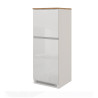 Meuble pour frigo encastrable 60 cm blanc/chêne wotan Solena