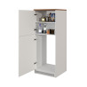 Meuble pour frigo encastrable 60 cm blanc/chêne wotan Solena