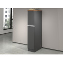Colonne de cuisine 2 tiroirs anthracite mat/chêne wotan Solena