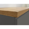Colonne de cuisine 2 tiroirs anthracite mat/chêne wotan Solena
