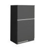 Meuble pour frigo encastrable 90 cm anthracite mat/béton Solena