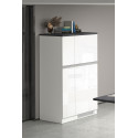 Meuble pour frigo encastrable 90 cm blanc/béton Solena