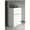 Meuble pour frigo encastrable 90 cm blanc/béton Solena