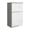 Meuble pour frigo encastrable 90 cm blanc/béton Solena