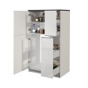 Meuble pour frigo encastrable 90 cm blanc/béton Solena