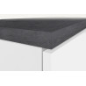 Meuble pour frigo encastrable 90 cm blanc/béton Solena