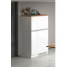 Meuble pour frigo encastrable 90 cm blanc/chêne wotan Solena