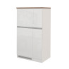 Meuble pour frigo encastrable 90 cm blanc/chêne wotan Solena