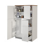 Meuble pour frigo encastrable 90 cm blanc/chêne wotan Solena