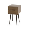 Chevet style nature en acacia massif finition brun Frany
