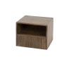 Chevet suspendu style nature H 25 cm en acacia massif brun Carvie