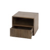 Chevet suspendu style nature H 25 cm en acacia massif brun Carvie
