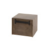 Chevet suspendu style nature H 25 cm en acacia massif brun Carvie