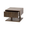 Chevet suspendu style nature H 27 cm en acacia massif brun Carvie
