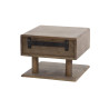 Chevet suspendu style nature H 27 cm en acacia massif brun Carvie