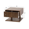 Chevet suspendu style nature H 27 cm en acacia massif brun Carvie