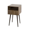 Chevet style nature en acacia massif brun Carvie