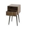 Chevet style nature en acacia massif brun Carvie