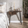 Chevet style nature 1 tiroir en acacia massif brun Carvie