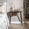Chevet style nature 1 tiroir en acacia massif brun Carvie