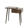Chevet style nature 1 tiroir en acacia massif brun Carvie