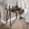 Chevet style nature 1 tiroir en acacia massif brun Carvie