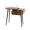 Chevet style nature 1 tiroir en acacia massif brun Carvie