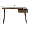 Console style nature en acacia massif brun Carvie