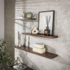 Etagère murale style nature 90 cm en acacia massif brun Carvie