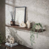 Etagère murale style nature 120 cm en acacia massif brun Carvie