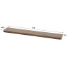 Etagère murale style nature 120 cm en acacia massif brun Carvie
