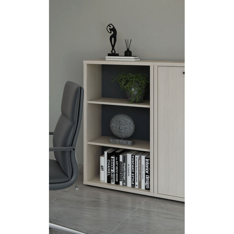 Etagère de bureau H 112 cm contemporaine chêne clair Lexos