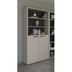 Armoire combinée de bureau contemporaine chêne clair Lexos