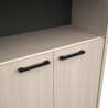 Armoire combinée de bureau contemporaine chêne clair Lexos