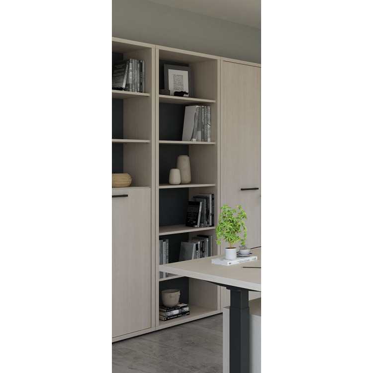 Etagère de bureau H 216 cm contemporaine chêne clair Lexos