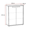Ensemble de bureau complet contemporain chêne clair Lexos