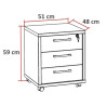 Ensemble de bureau complet contemporain chêne clair Lexos
