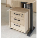 Caisson de bureau mobile contemporain chêne sable Lexos