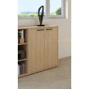 Armoire basse de bureau contemporaine chêne sable Lexos