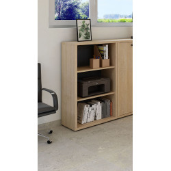 Etagère de bureau H 112 cm contemporaine chêne sable Lexos