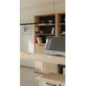 Armoire combinée de bureau contemporaine chêne sable Lexos