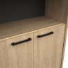 Armoire combinée de bureau contemporaine chêne sable Lexos